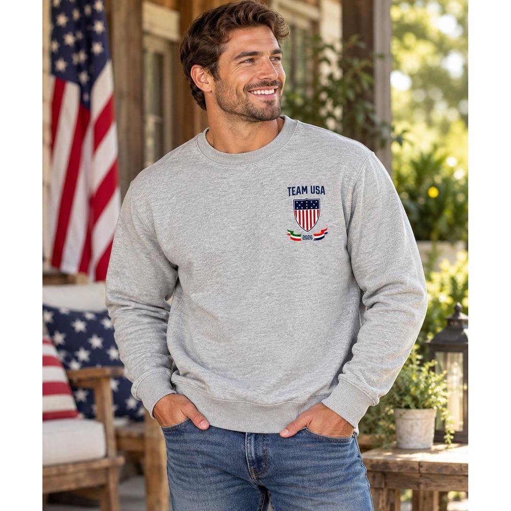 Fanatics Team USA 2026 Winter Olympics Skiing Sweatshirt Men's Large Gray